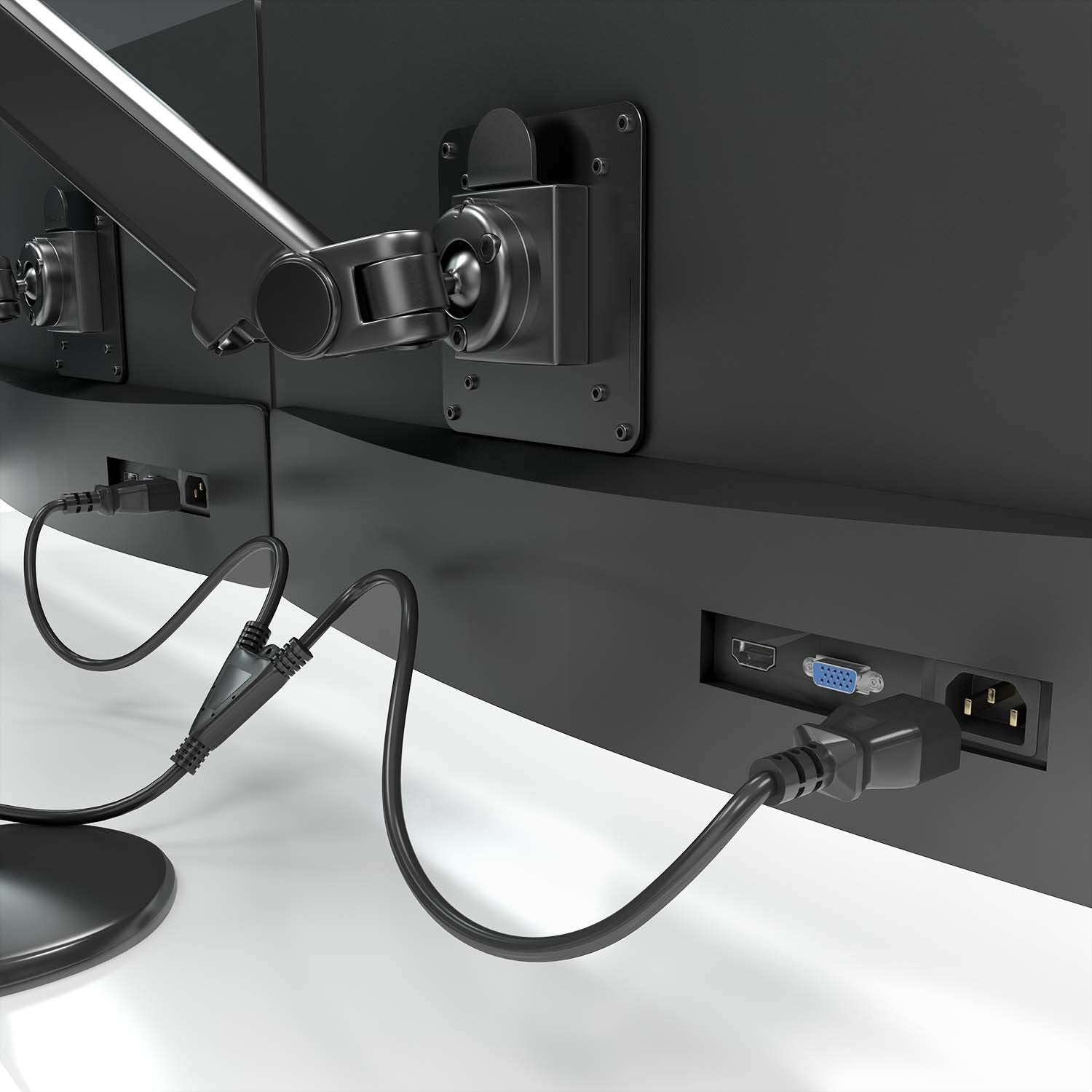 EAN 8435739901489 - AISENS A132-0865 cable de transmisión 3 m CEE7/7 Acoplador C13 2 x imagen 5