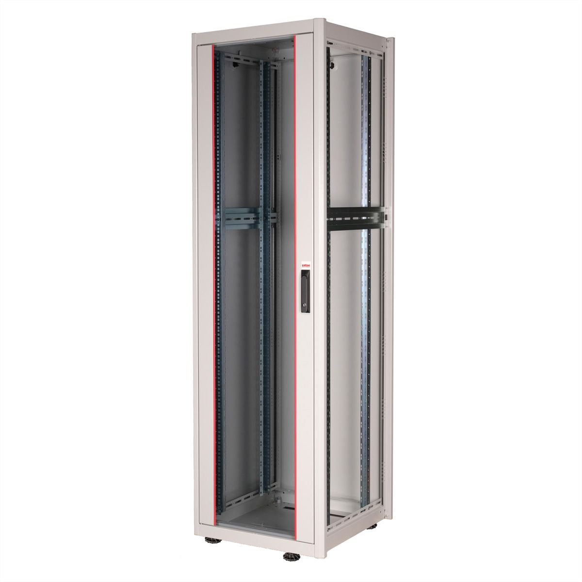 Roline 19-Zoll Netzwerkschrank Basic 42 He, 600x600 Bxt Glastr Grau