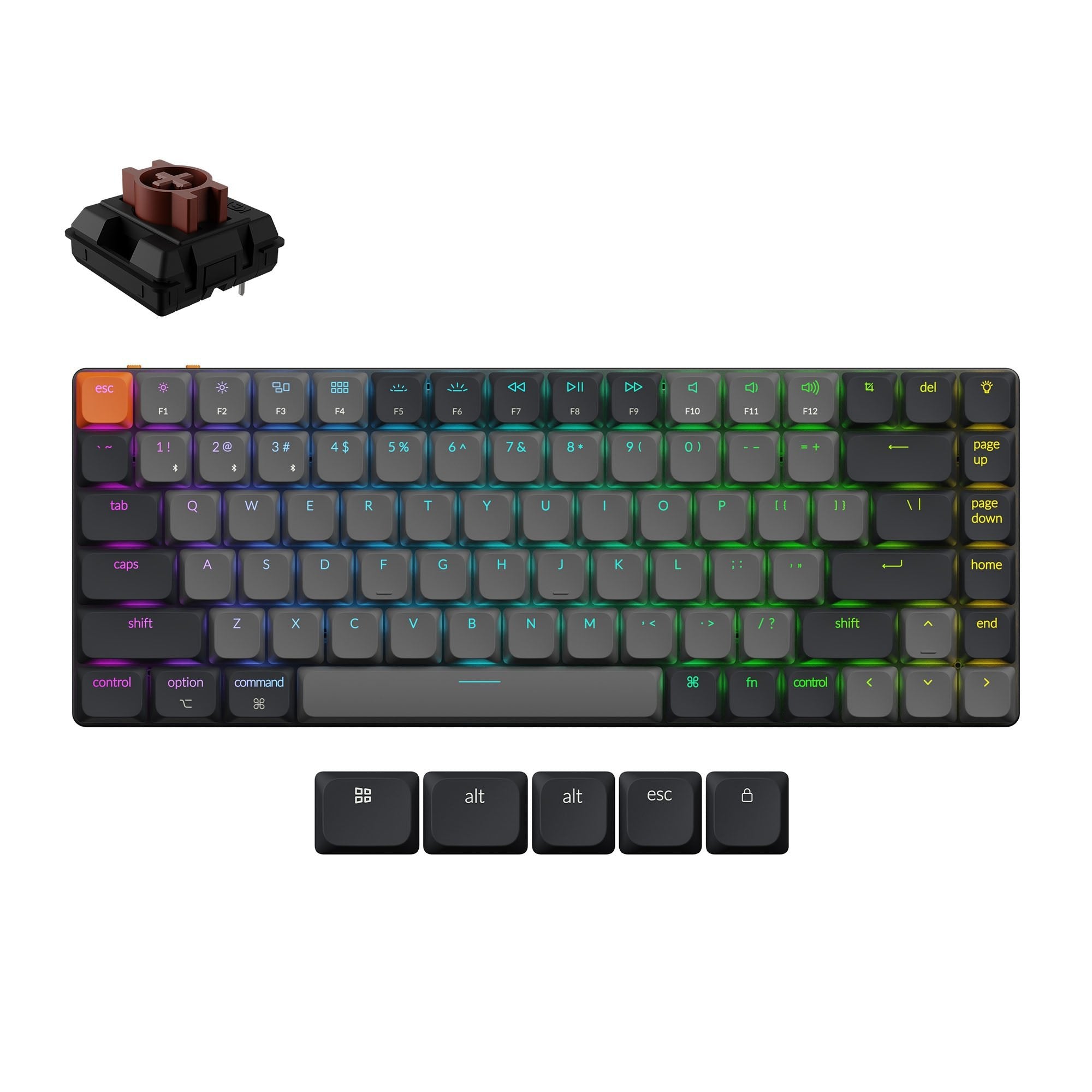 EAN 4895248888772 - Keychron K3 teclado Universal USB + Bluetooth QWERTY Inglés Gris imagen 1