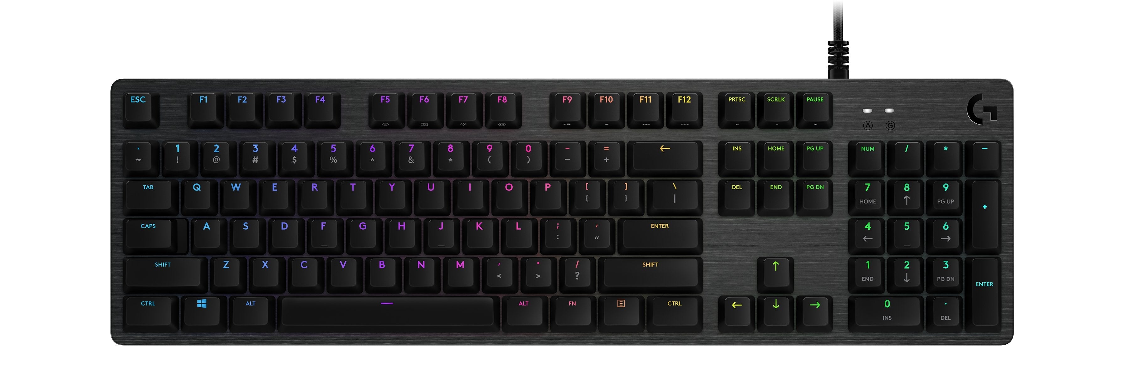 Logitech Gaming G512 - Tastatur - Hintergrundbeleuchtung - Usb - Azerty - Franzsisch - Tastenschalter: Gx Azul - Kohle