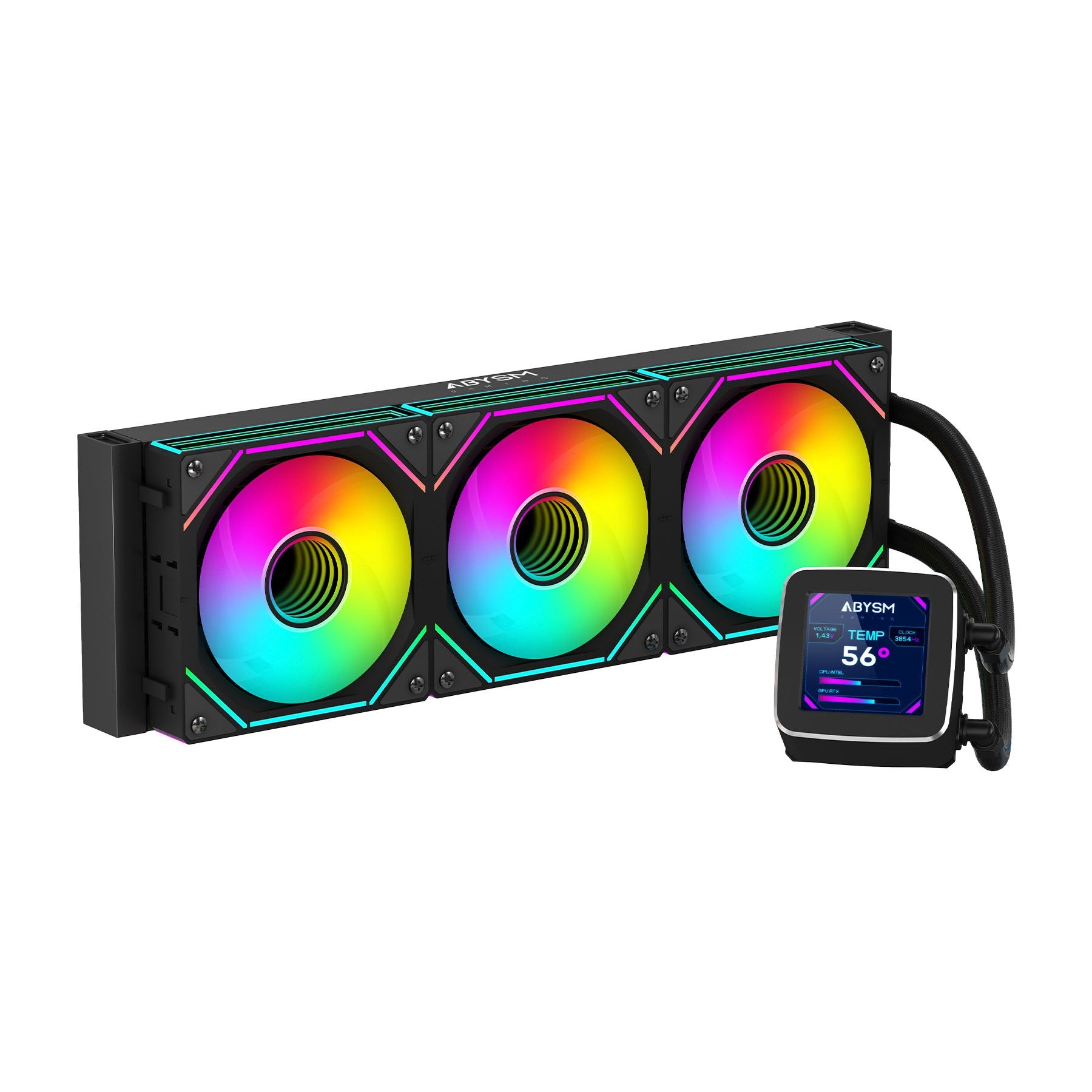 EAN 8436617920455 - ABYSM Oceanic LCD 360 ARGB Procesador Sistema de refrigeración líquida todo en uno 12 cm Negro 1 pieza(s) imagen 1