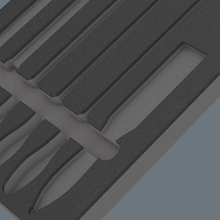 Wera 9883 Inserto De Espuma Para Limas Pferd, Juego 1, Vacío Negro/Gris, Para Carro De Taller Tool Rebel 5137383001