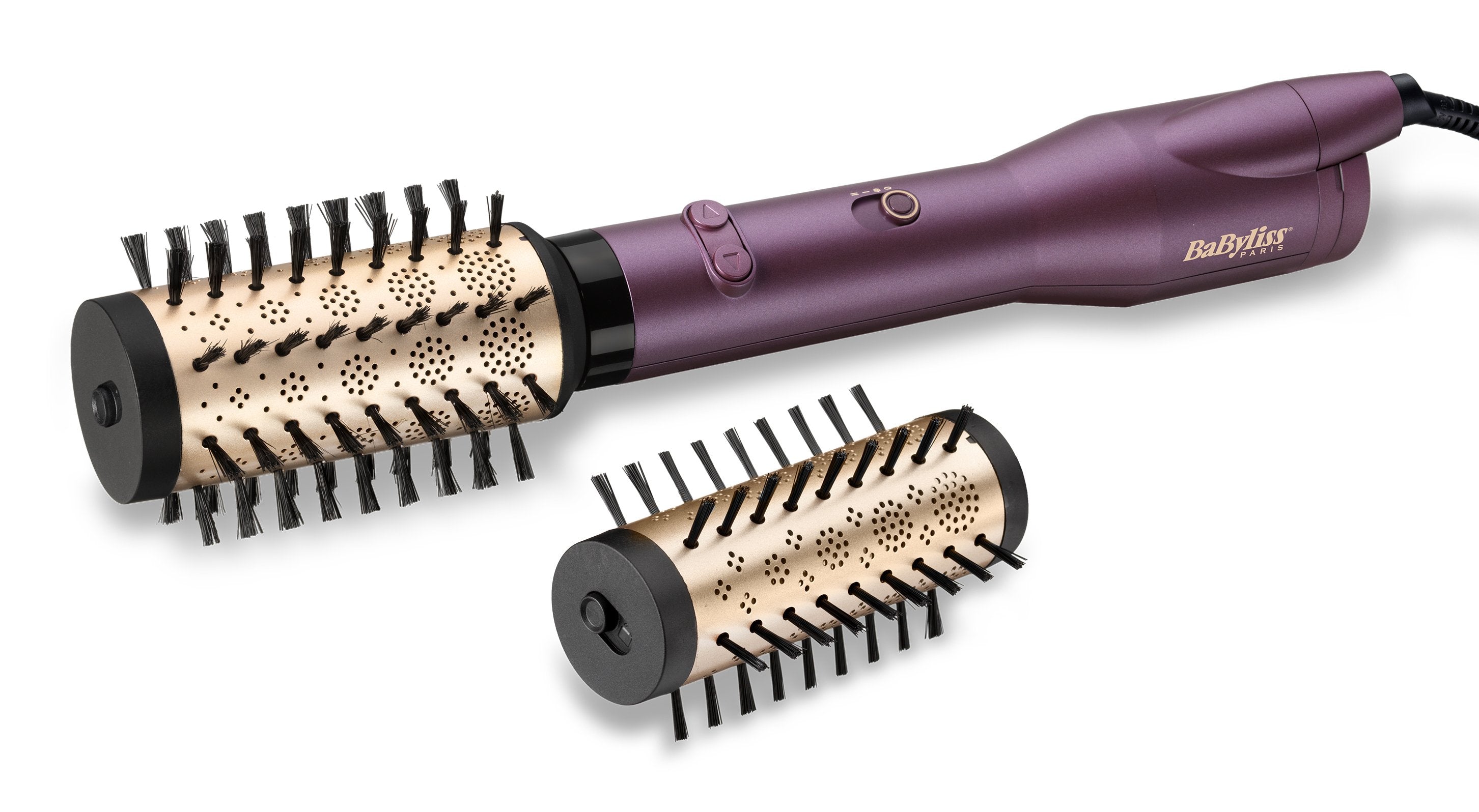 EAN 3030050153798 - BaByliss Big Hair Dual Cepillo de aire caliente Caliente Negro, Oro rosa, Violeta 650 W 2,5 m imagen 1