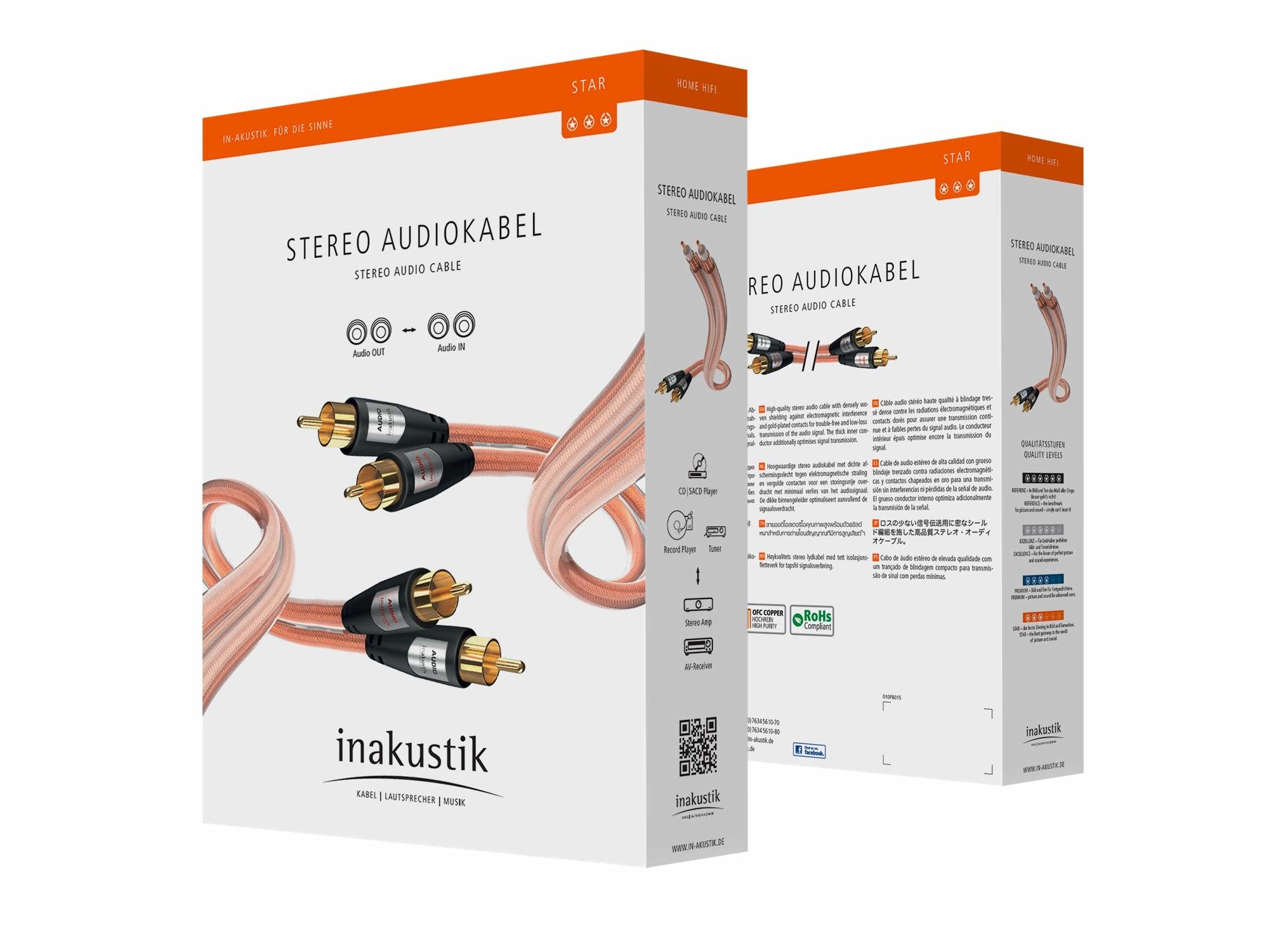 EAN 4001985511136 - Inakustik 0030413 cable de audio 3 m RCA Transparente imagen 2