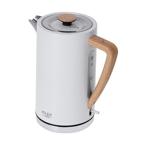EAN 5903887808668 - Adler AD 1347W tetera eléctrica 1,5 L 2200 W Blanco, Madera imagen 2