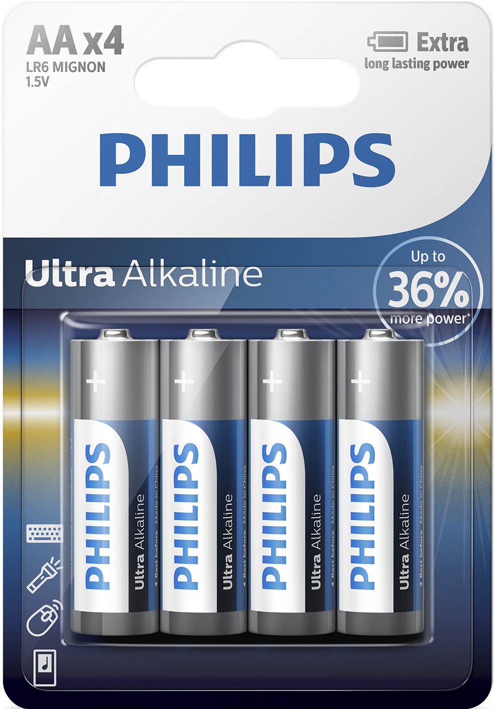 Philips - Ultra Alkaline Pila Aa Lr6 Blister*4