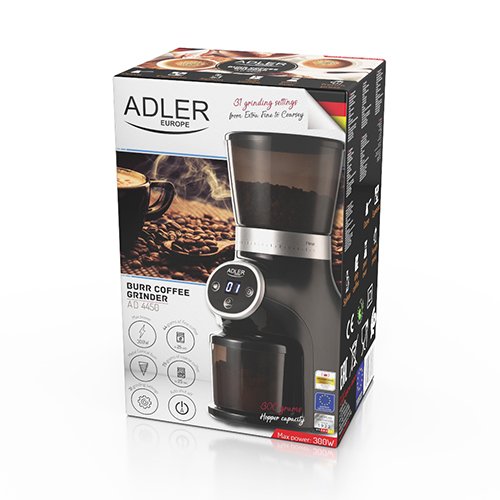 Adler Coffee Grinder Ad 4450 Burr 300 W, 300 G Negro