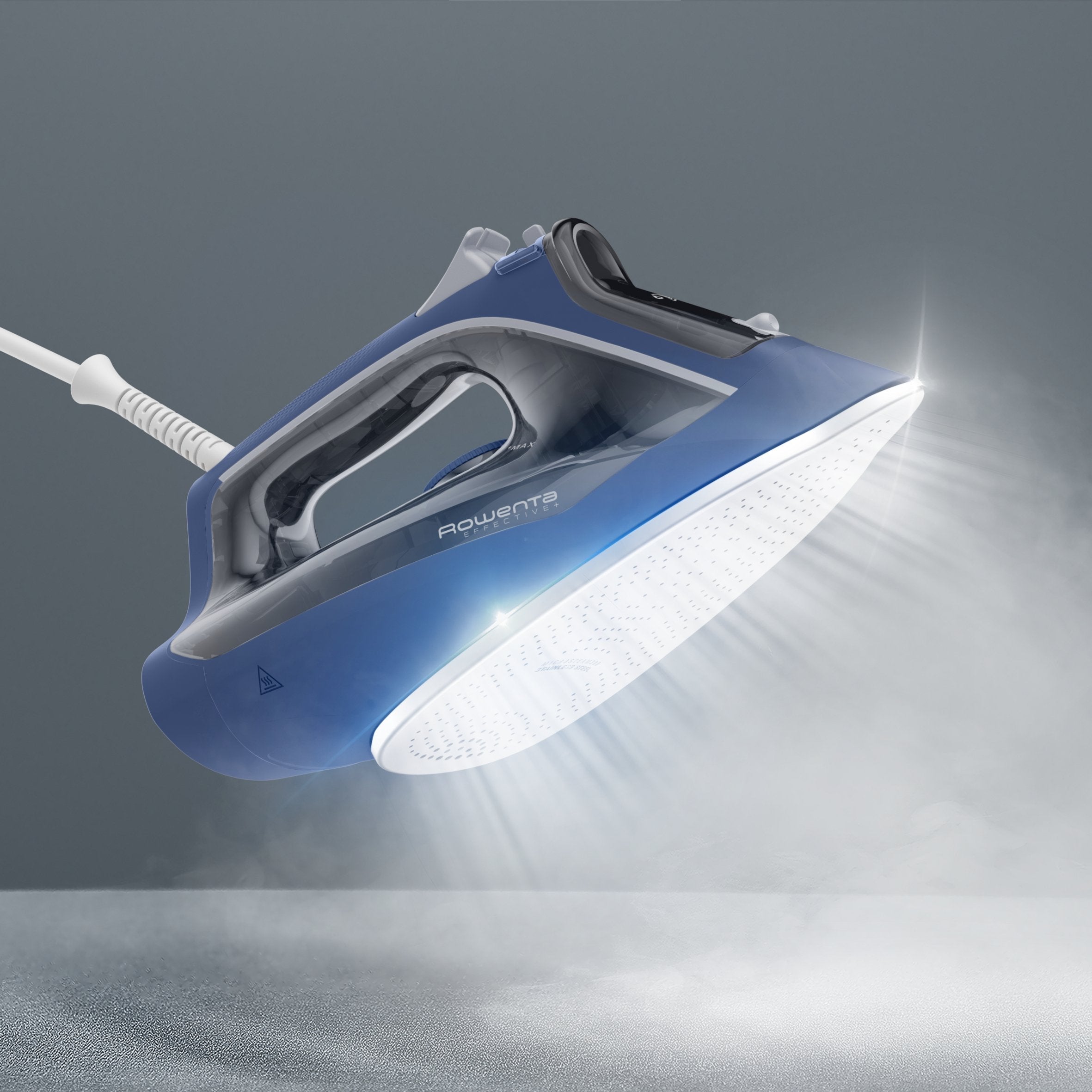 Plancha De Vapor Rowenta Dx1636d1 Suela De Microsteam 300 2400w Golpe De Vapor 120gr/Min Antigoteo Color Azul