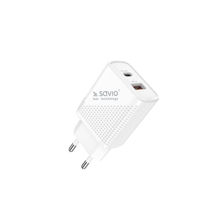 EAN 5901986046806 - Savio LA-05 cargador de dispositivo móvil Smartphone Blanco Corriente alterna Carga rápida Interior imagen 12