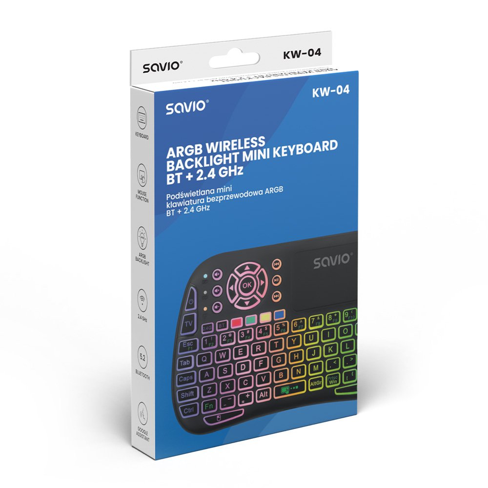 EAN 5901986048695 - Savio SAVMKW-04 teclado para móvil QWERTY Inglés de EE. UU. USB Tipo C Negro imagen 5