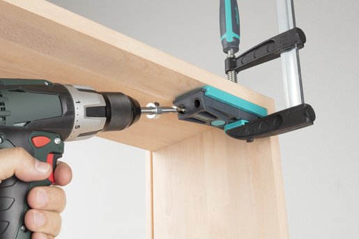 EAN 4006885464209 - wolfcraft GmbH 4642000 brida de fijación Juego completo Undercover Jig para ensamblaje invisible imagen 3