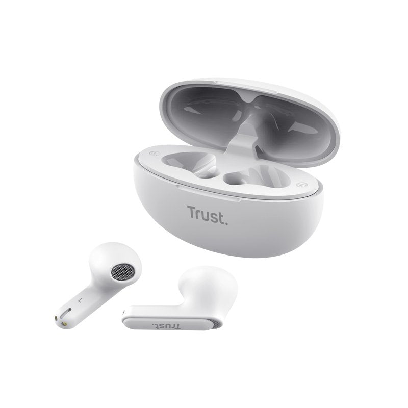 Auriculares Bluetooth Trust Yavi Enc Con Estuche De Carga Blancos