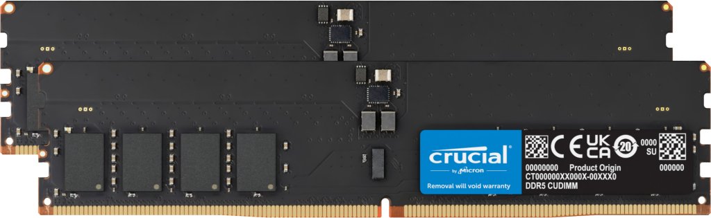 Crucial Ddr5-6400 Kit 128gb 2x64gb Cudimm Cl52