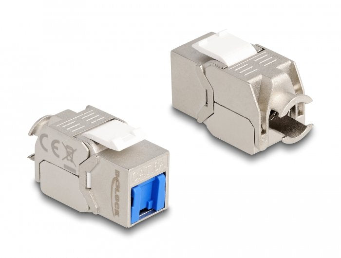 Delock 87898 Módulo Keystone Rj45 Hembra A Lsa Cat.6a Sin Herramientas Con Cubierta Antipolvo Azul