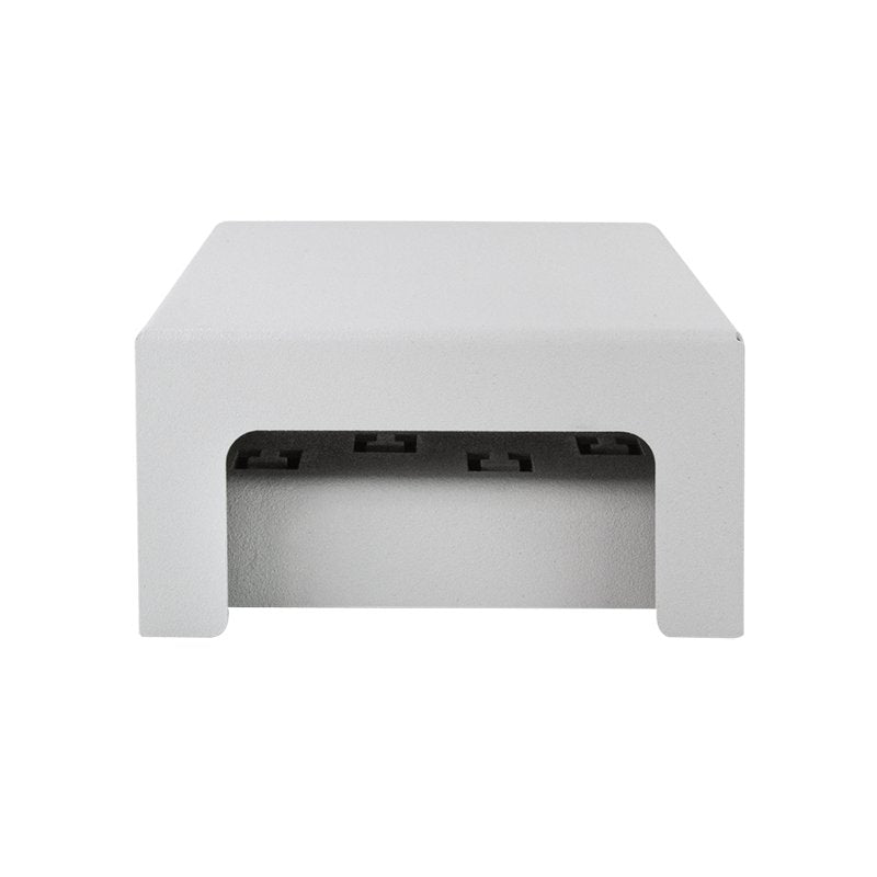 Consolidation Point Box 4-Port, Desk Wall Rail Mounting, Gris