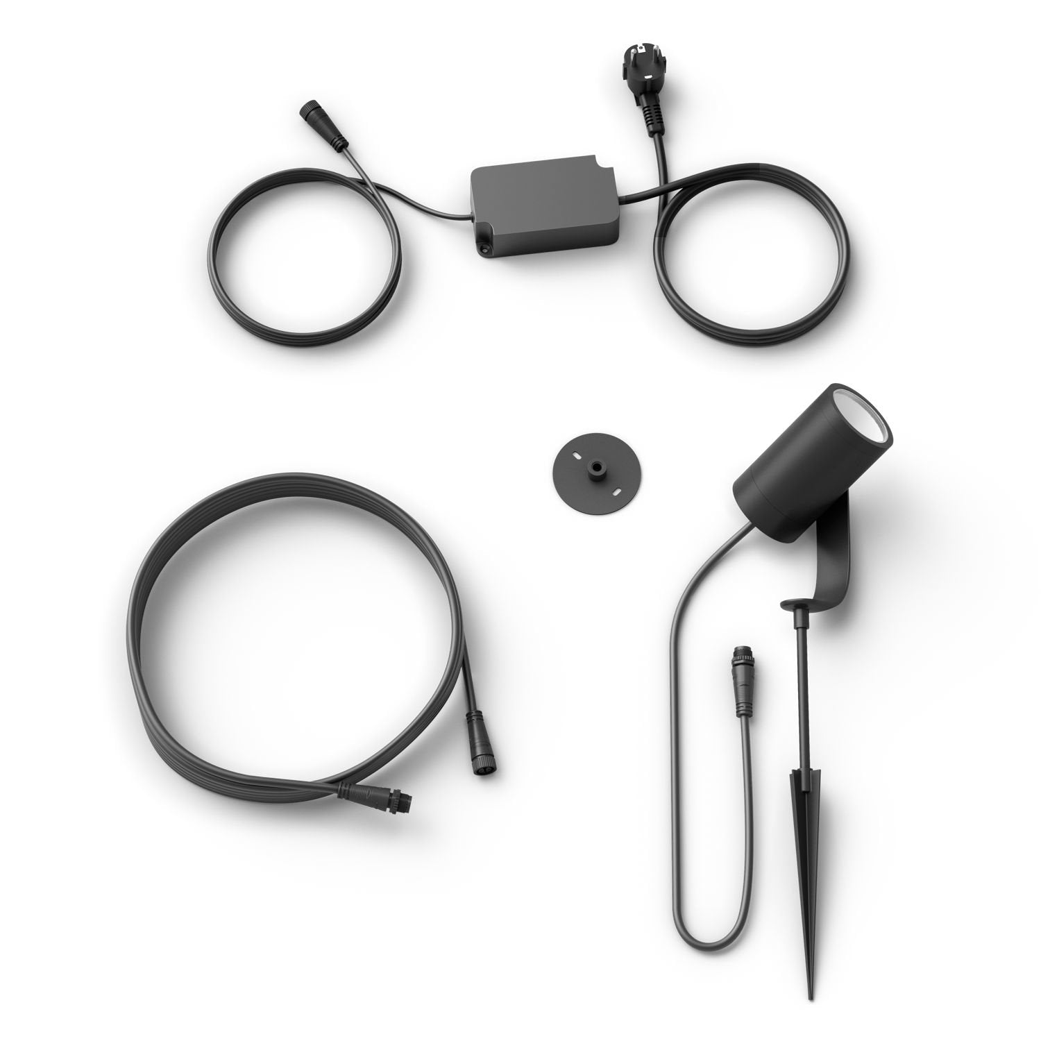 Philips Lighting Hue - Foco De Jardín Led Para Jardín Conjunto Básico Lily Led Incorporado 8 W Rgbw