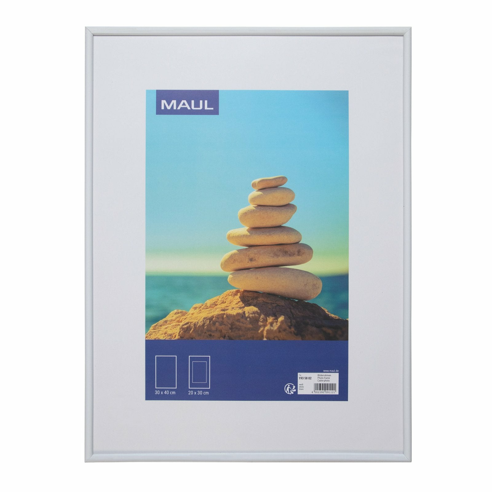 Maul Bilderrahmen Maulart Kunmmoff, 30 X 40 Cm, Blanco