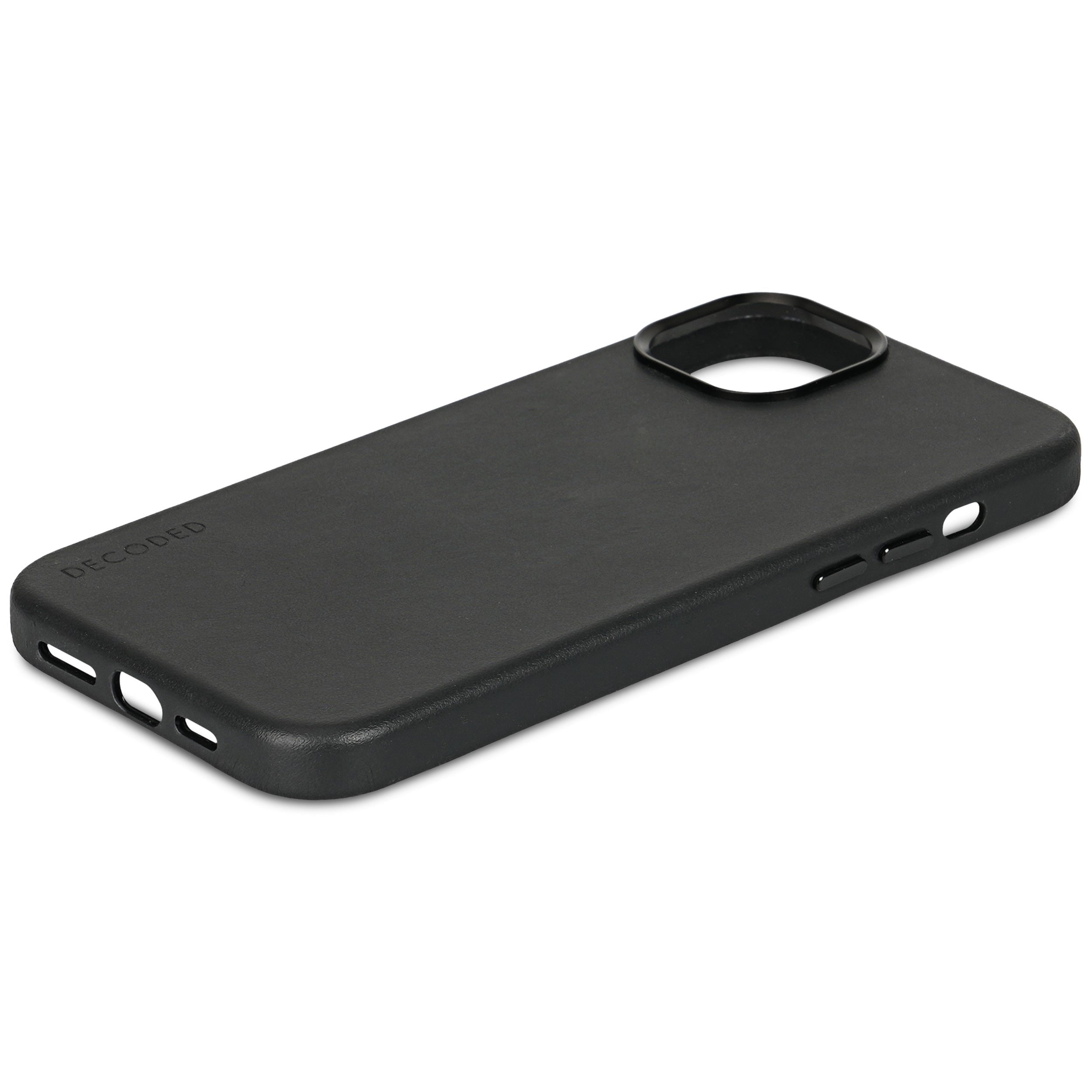 Decoded Leather Backcover For Iphone 15 Plus Black