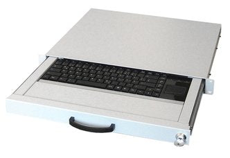 Aixcase 19" Rack 1u Teclado De Touchpad Usb Lichtgris