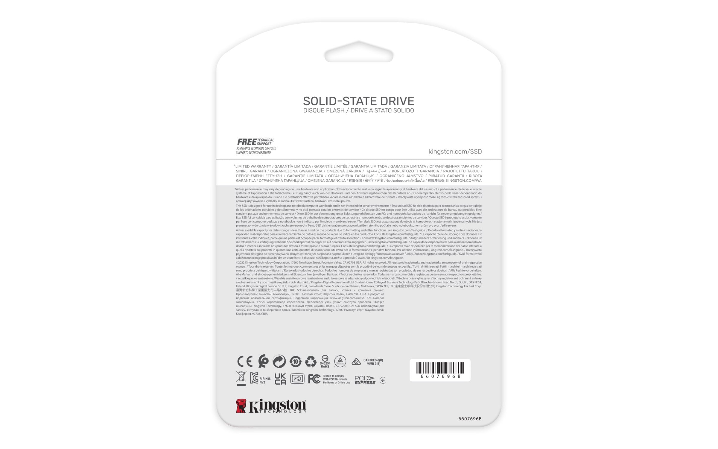 Disco Ssd Kingston Nv2 M.2 500gb Pcie G4x4 2280 Rw: 3500/2100mb/S, 160tbw Nvme