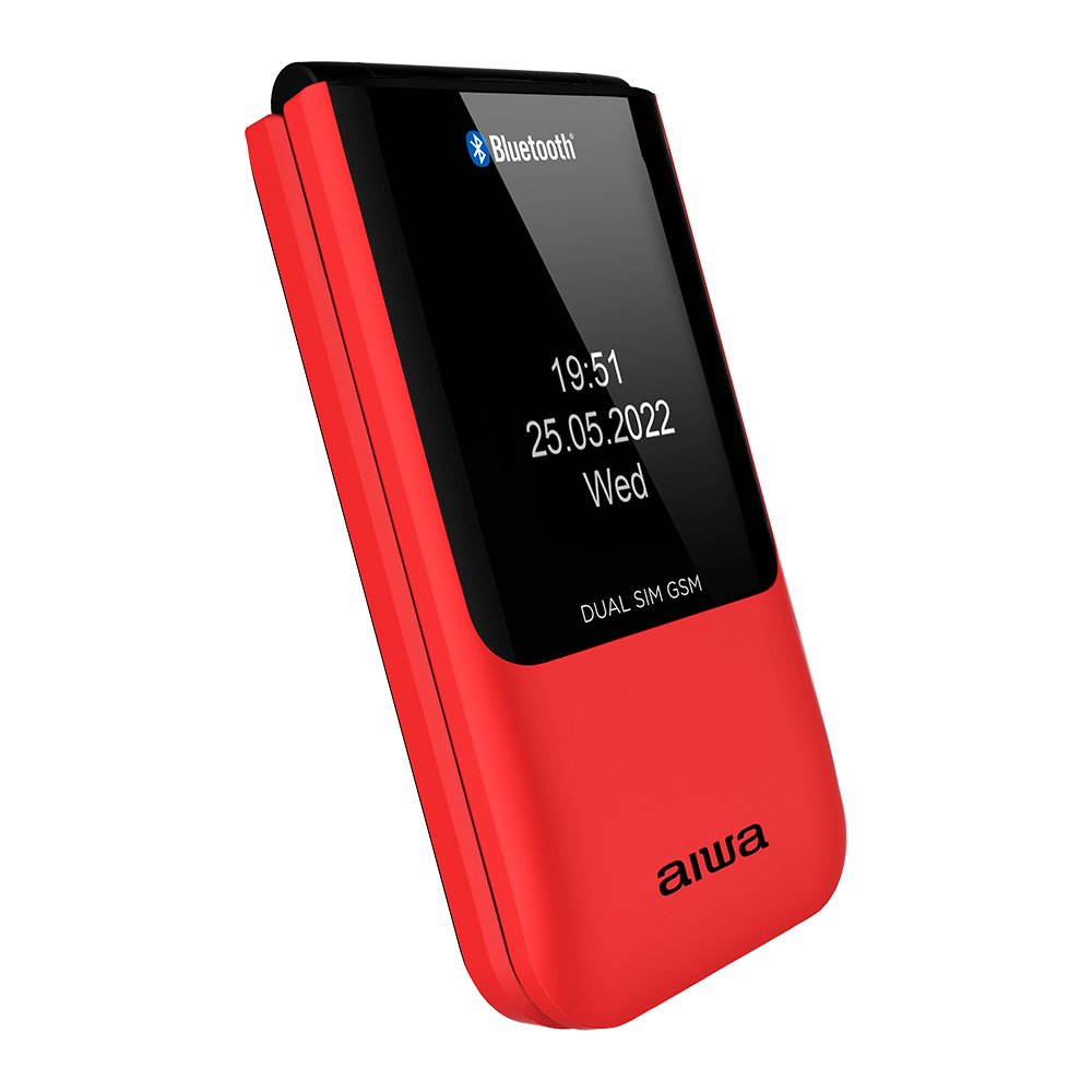 Teléfono Móvil Aiwa Fp-24rd Para Personas Mayores Rojo
