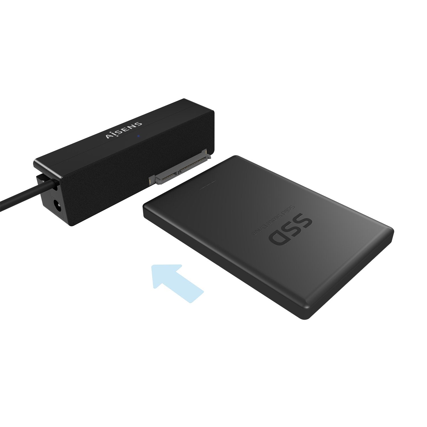 Aisens Adaptador Sata A Usb-C Usb 3.0/Usb3.1 Gen1 Para Discos Duros 2.5?? Y 3.5?? Con Alimentador - Negro