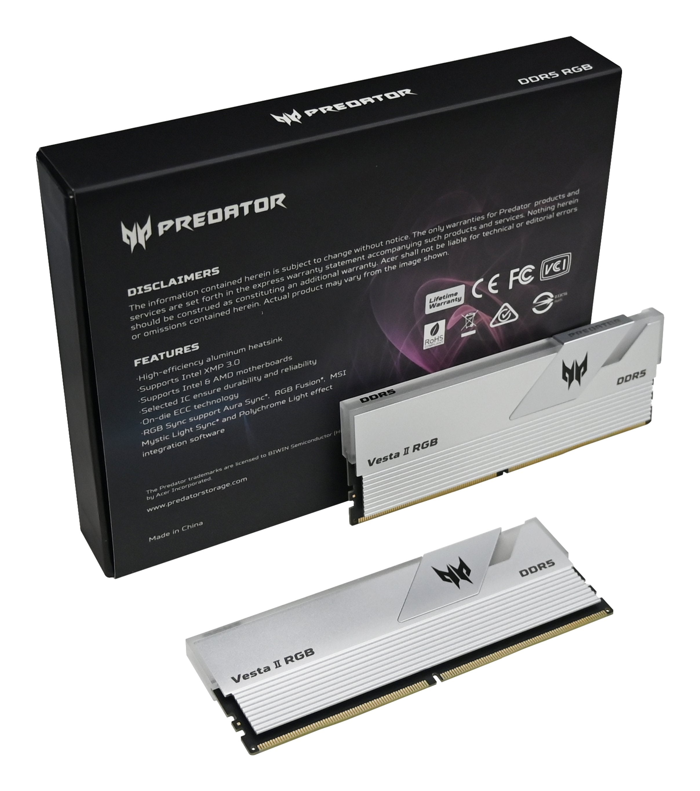 EAN 6955914619791 - Predator VESTA2-32GB-6000-1R8-V9 módulo de memoria 2 x 16 GB DDR5 6000 MT/s 288-pin DIMM imagen 11