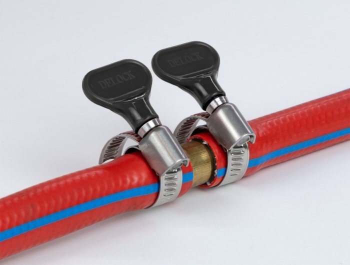 Delock Schlauchschelle Mit Flügelmutter 16 - 25 Mm 10 Stück Schwarz