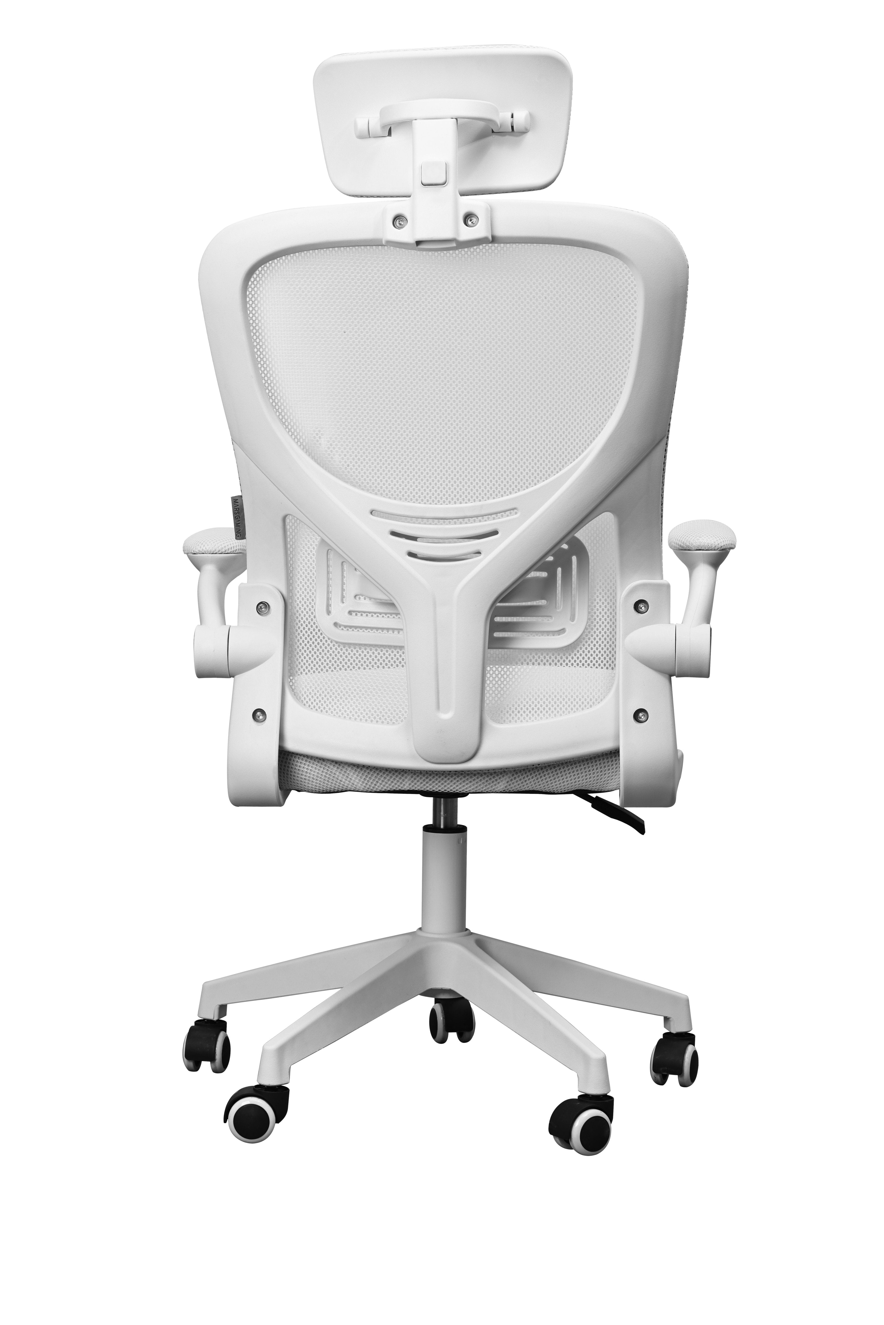 Silla Mgc-Ergo Plus Blanco Mars Gaming Reposabrazos Plegables /Pistón Clase 3/ Soporte Lumbar Dinámico Adaptable/ Peso Máximo 120kg/ Malla Transpirable