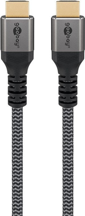 Cable Hdmi A-A 1,00 Metros Cable Premium Flexible Con Conectores Delgados De Metal, Protección Contra Dobleces Y Cable Textil D