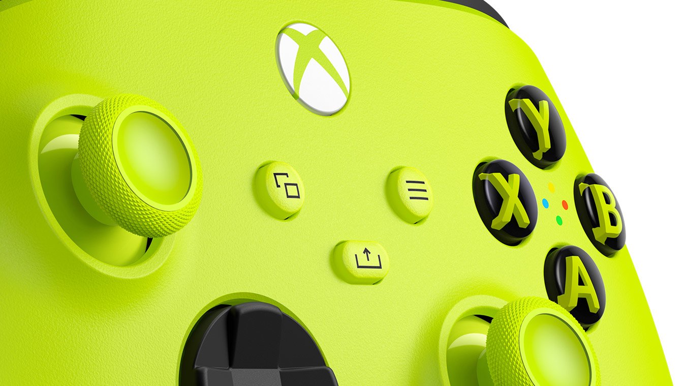 Microsoft Xbox Series X/S Wireless Controller (Qas/Qat/Qau/Qua) Gamepad, Electric Volt Eu