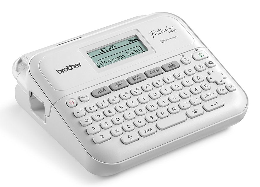 Brother Ptd410vpyj1 Label Printer Pt-D410vp Desktop Tze 3.5-18mm Easy-To-Read Graphic Display P-Touch Carrying Case
