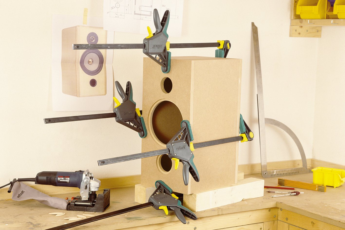 EAN 4006885303102 - wolfcraft GmbH 3031000 abrazadera Abrazadera de barra 30 cm Verde, Gris, Amarillo imagen 5