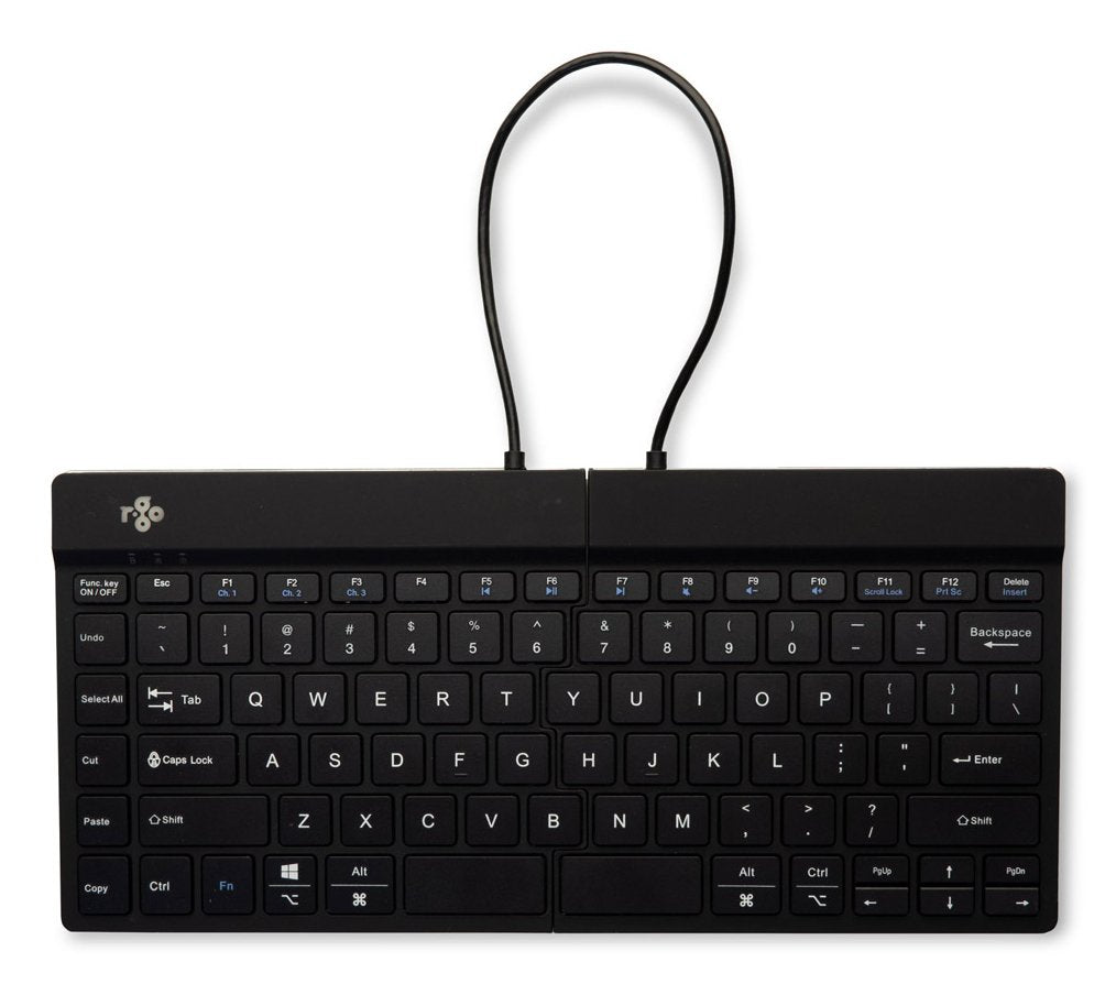 Teclado Inglés R-Go Tools Split Break Bluetooth Qwerty Ee. Uu. Negro