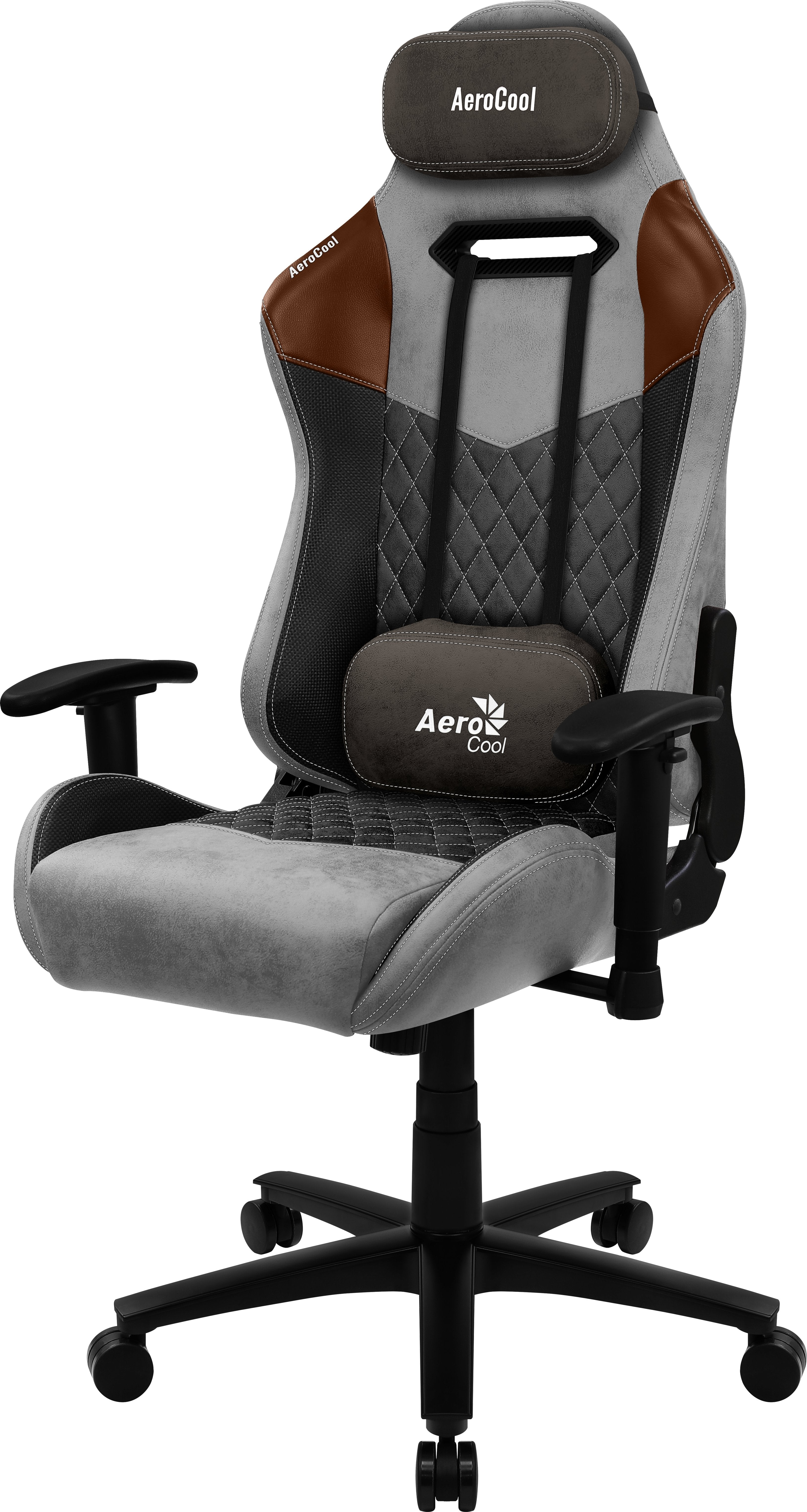 EAN 4710562751154 - Aerocool DUKE AeroSuede Silla para videojuegos universal Negro, Marrón, Gris imagen 3