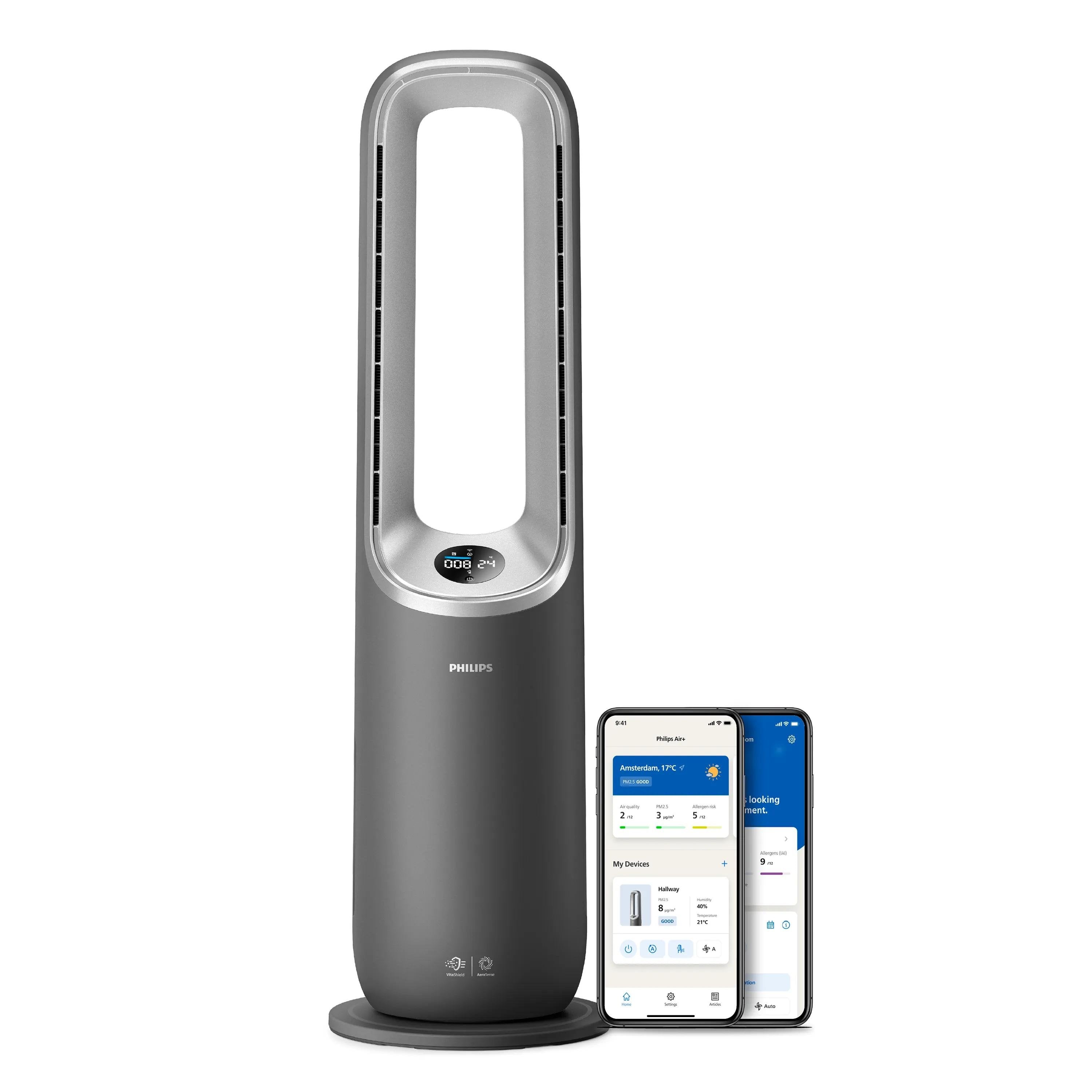 EAN 8720389019418 - Philips AMF870/15 purificador de aire 70 m² 46 dB 2200 W Plata, Gris imagen 1