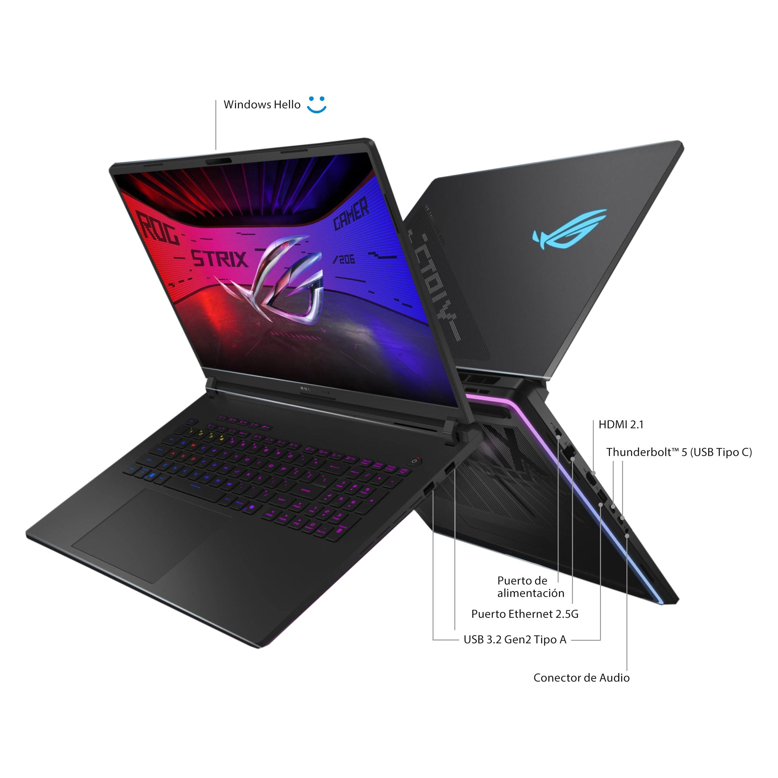 Portátil Gaming Asus Rog Strix Scar 16" 16 G635lx-S5031 9 275hx, 32gb 1tb Ssd Rtx 5090 24gb, Sin Sistema Operativo) Negro - Teclado Qwerty Español