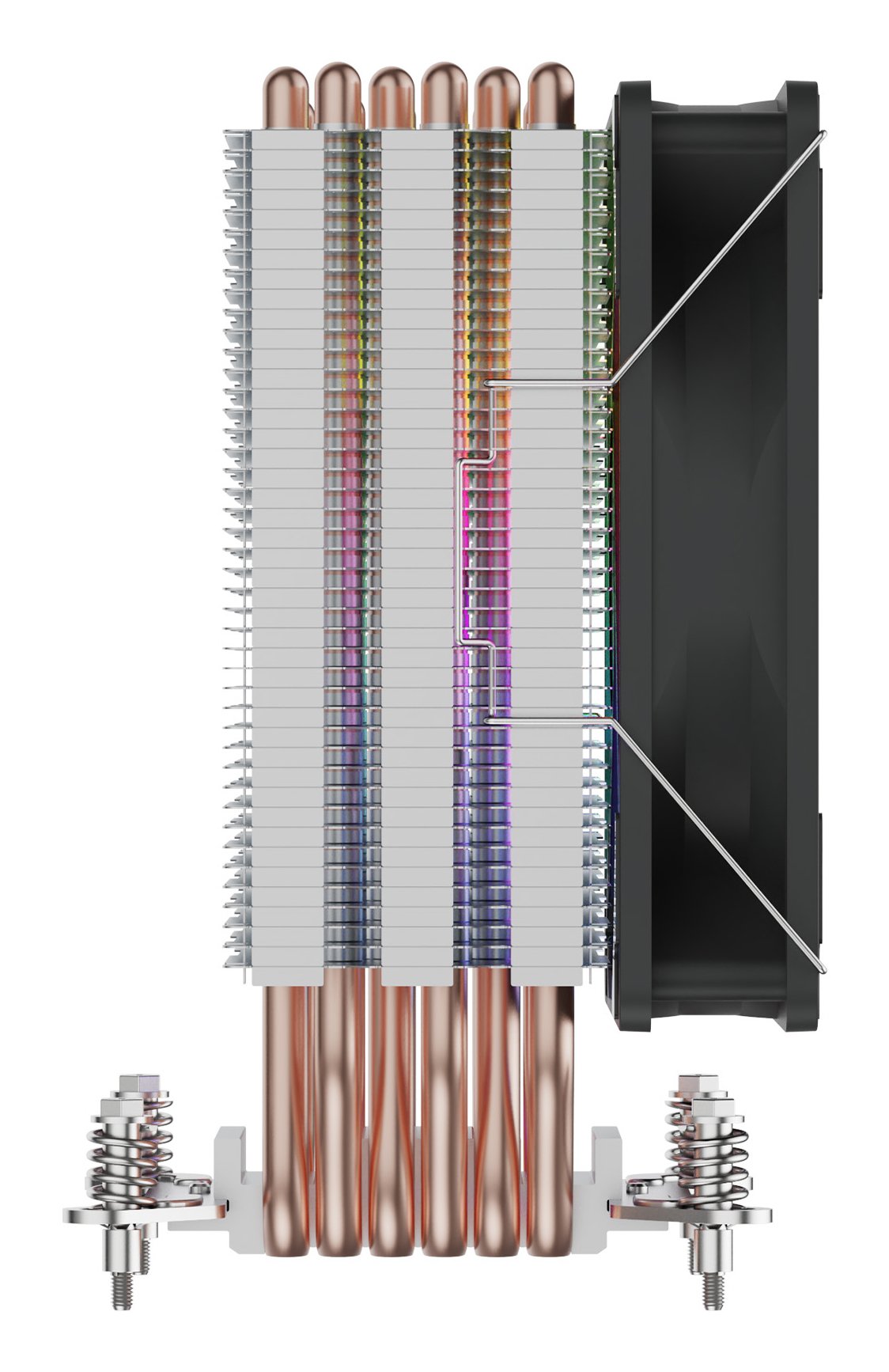 Ventilador Con Disipador Para Cpu Unyka Unycool H60 Argb 9 Aspas 120mm Compatible Todo Intel + Am4