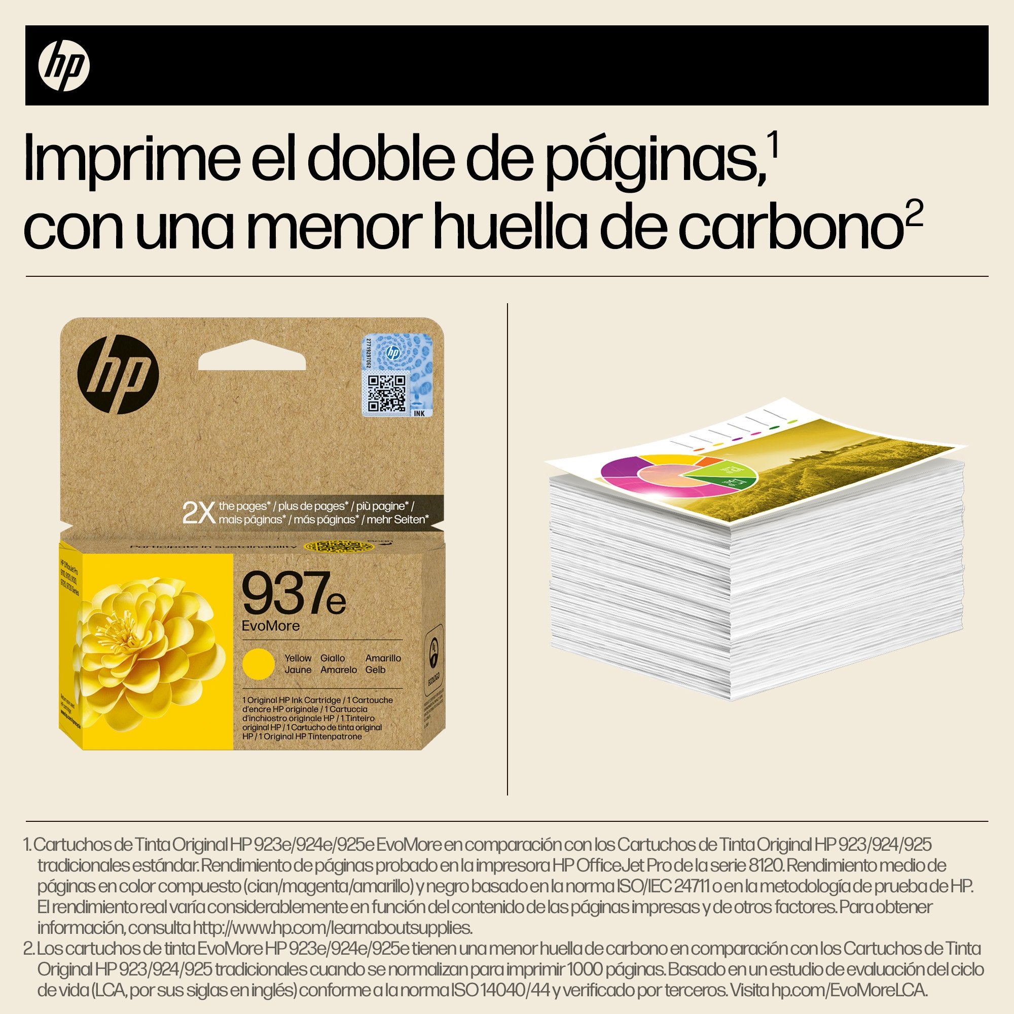 EAN 0196786147685 - HP 937e EvoMore Yellow Original Ink Cartridge cartucho de tinta 1 pieza(s) Alto rendimiento (XL) Amarillo imagen 2