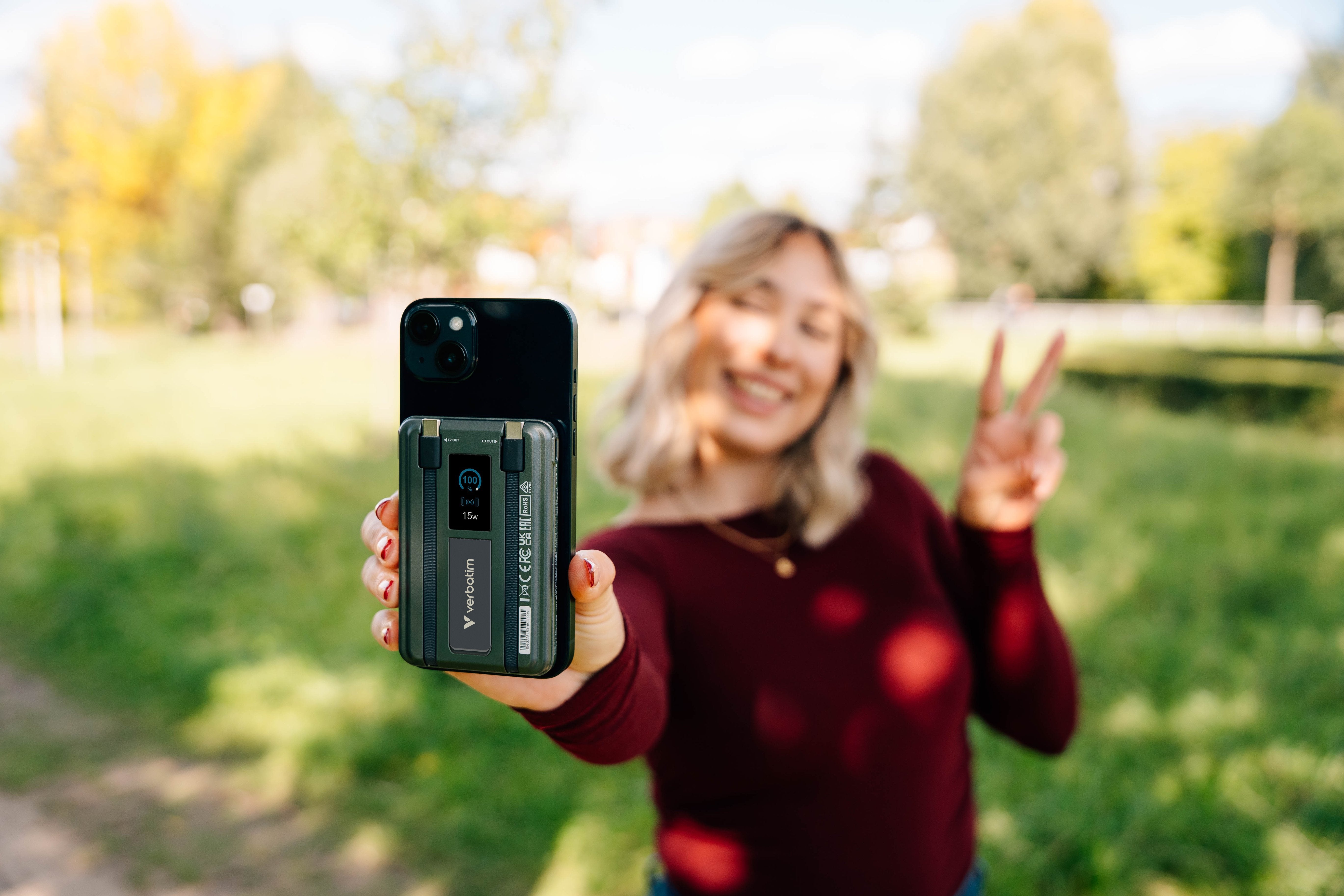 EAN 0023942322726 - Verbatim 32272 batería externa Polímero de litio 10000 mAh Cargador inalámbrico Gris imagen 5