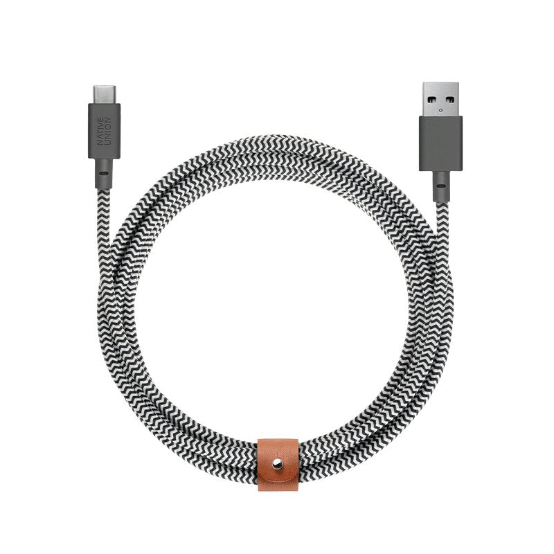 EAN 4895200436324 - Native Union Belt Cable XL cable USB 3 m USB A USB C Negro, Blanco imagen 1