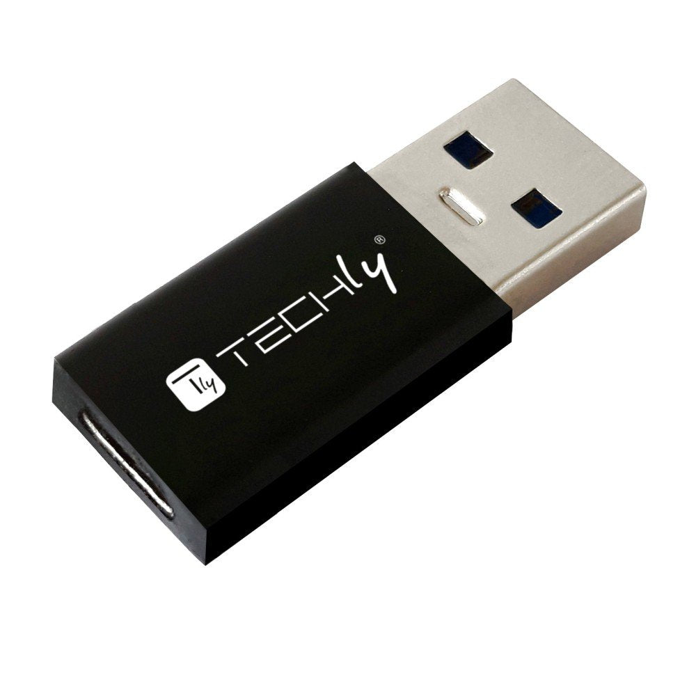 Adaptador Usb-A M A Usb-C F, Usb 3.0, Negro