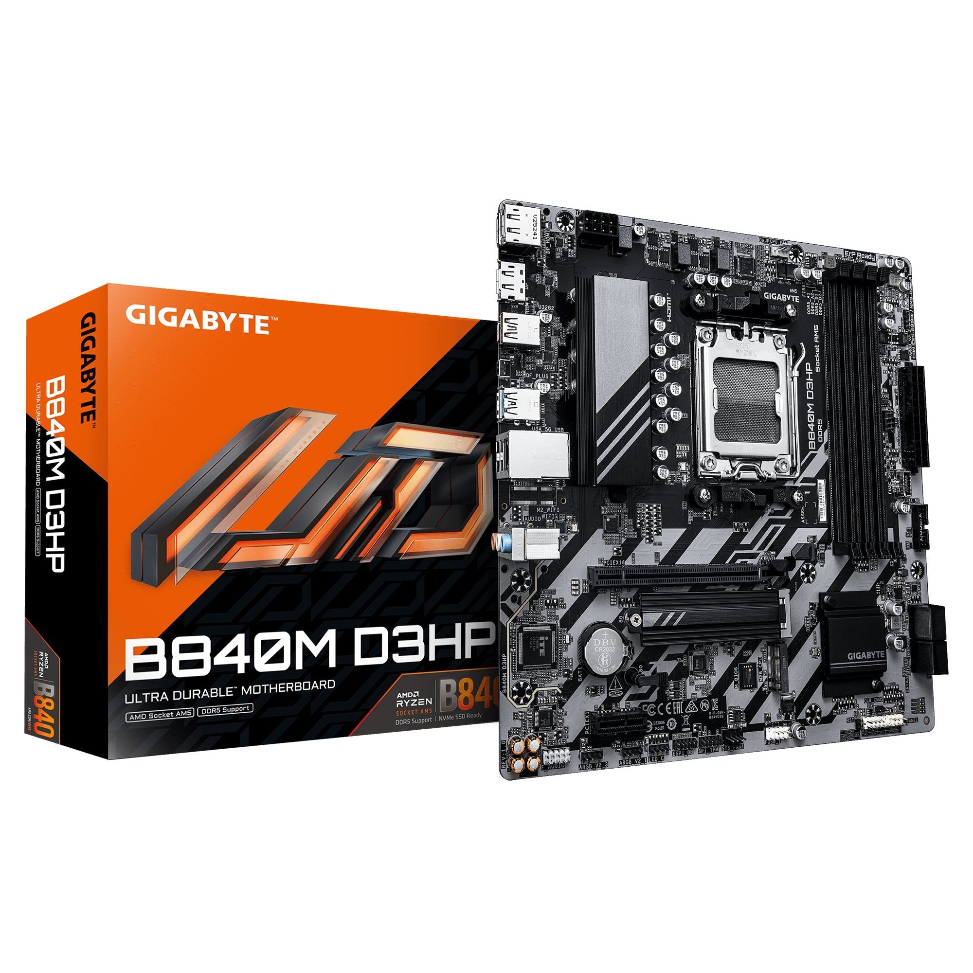 Placa Base Gigabyte B840m D3hp Am5 4xddr5 4xsata 2xm.2 B840m D3hp