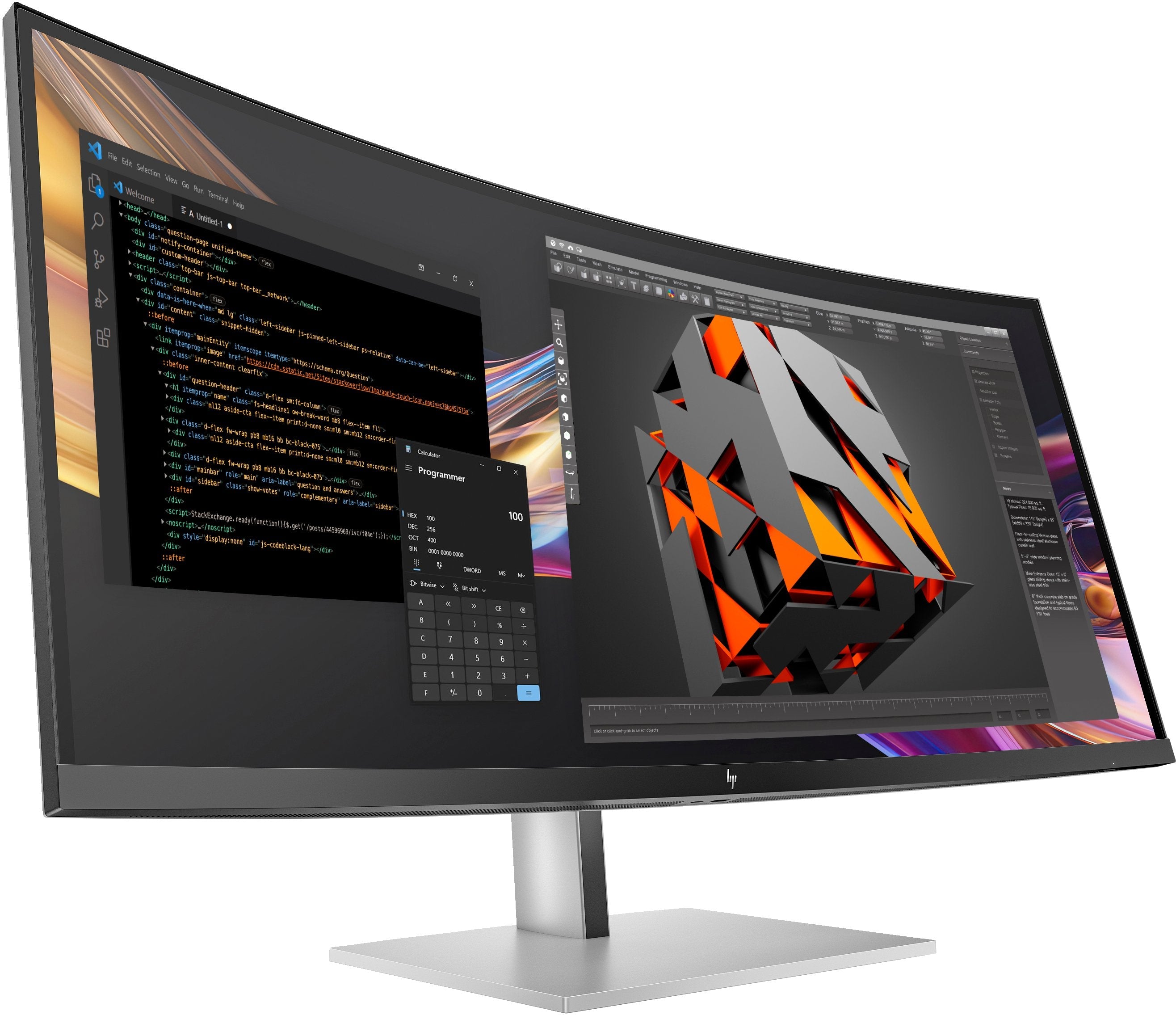 EAN 5715063531372 - HP Series 7 Pro 37.5 inch WQHD+ Thunderbolt 4 Monitor - 738pu PVC Free pantalla para PC 95,2 cm (37.5") 3 imagen 2