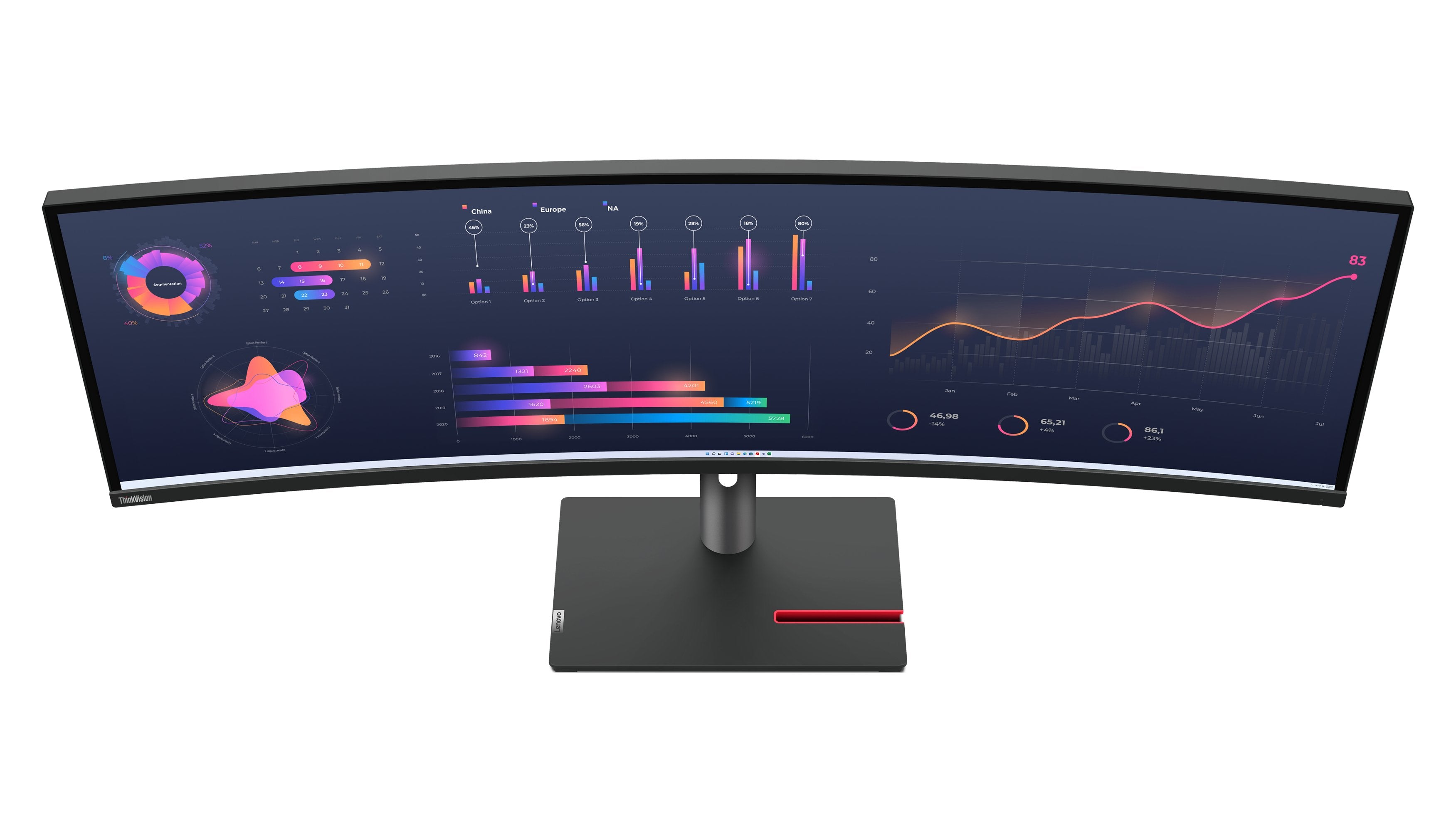 EAN 196802362085 - Lenovo ThinkVision P49w-30 pantalla para PC 124,5 cm (49") 5120 x 1440 Pixeles DQHD LED Negro imagen 17