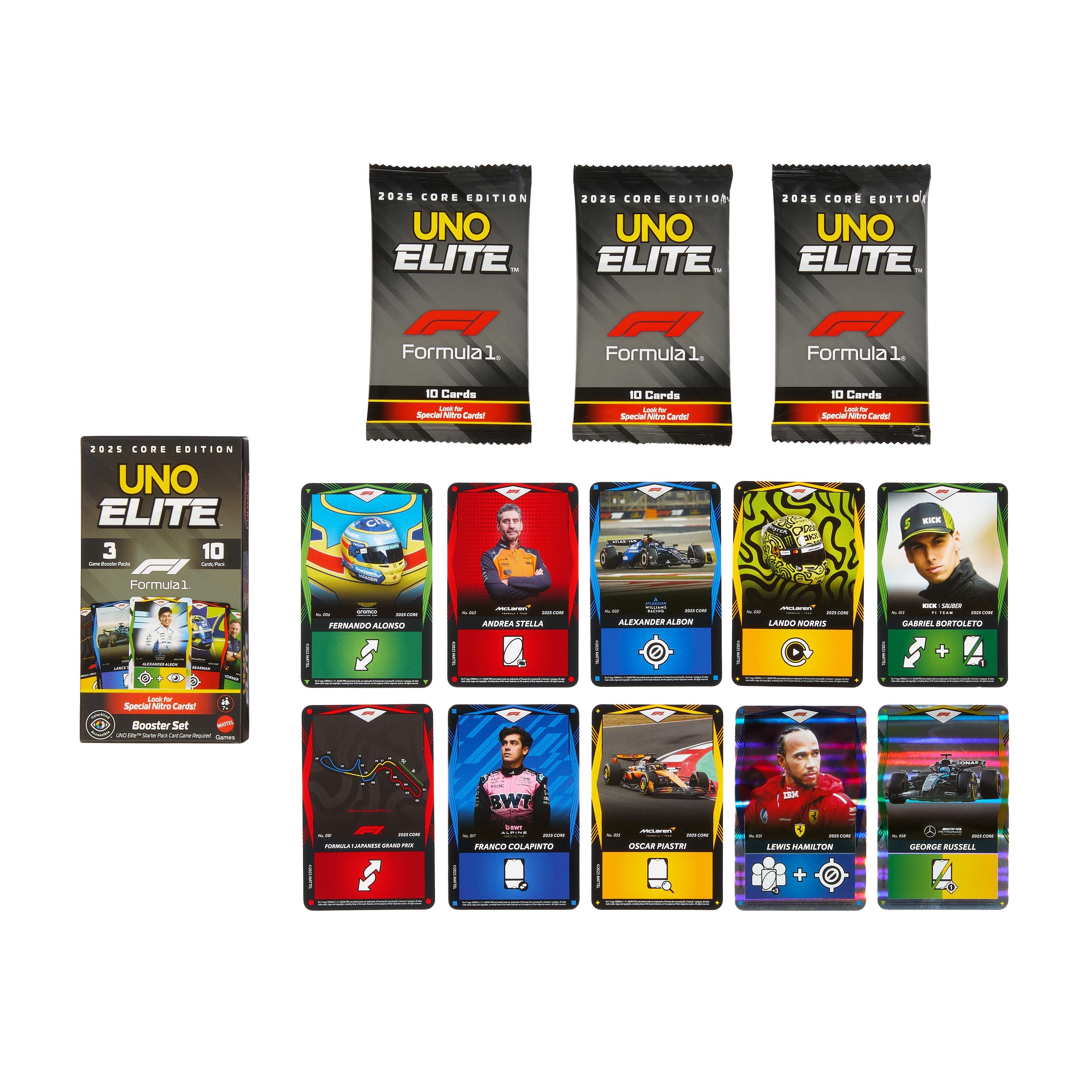 EAN 0194735369751 - Games UNO Elite Formula 1 2025 Core Edition Expansión de juego de cartas Perder las cartas imagen 3