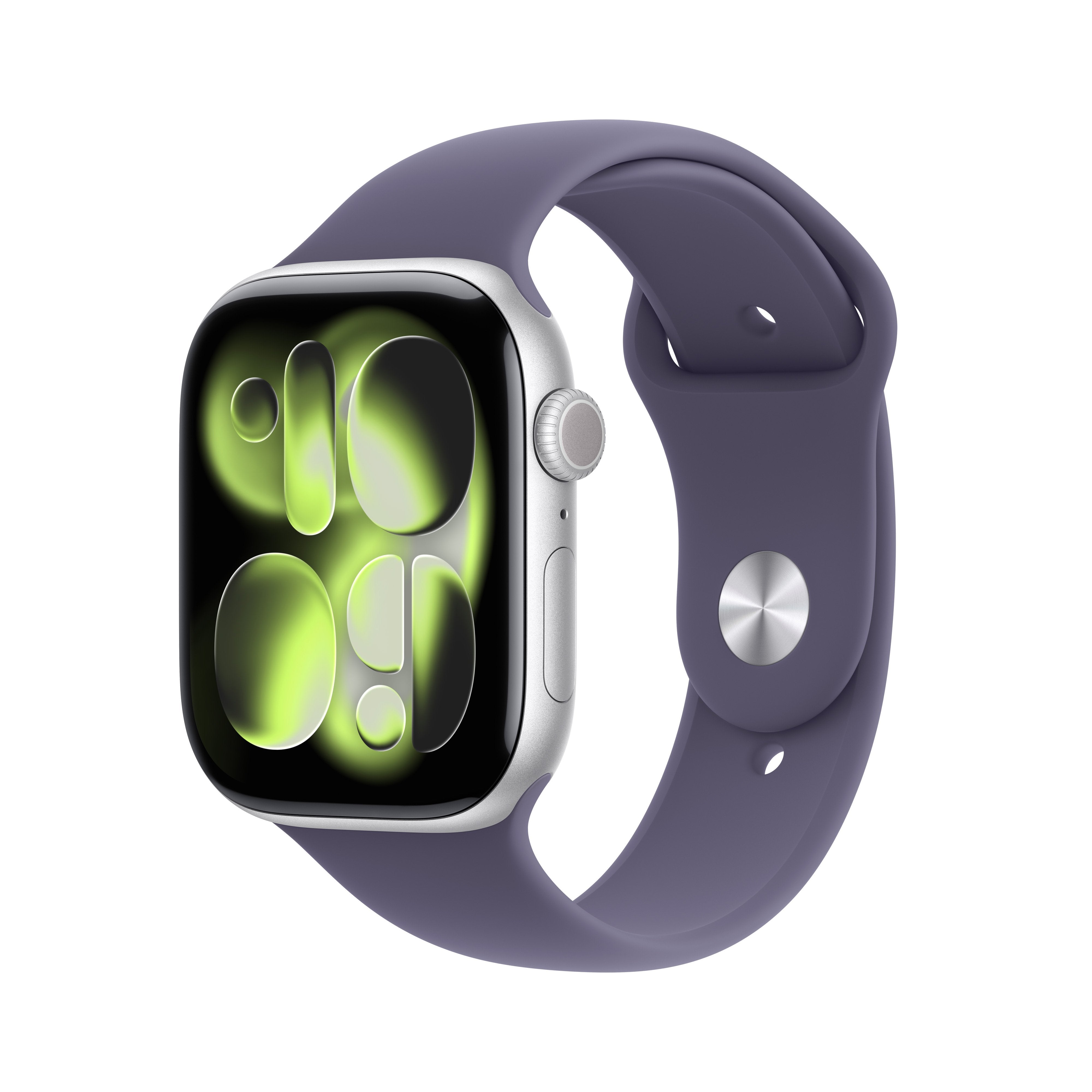 Apple Watch S11 Aluminium Cellular 46mm Silber (Sportarmband Nebelviolett) M L
