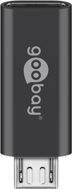 EAN 4040849555534 - Goobay 55553 cambiador de género para cable USB Micro B USB C Gris imagen 1