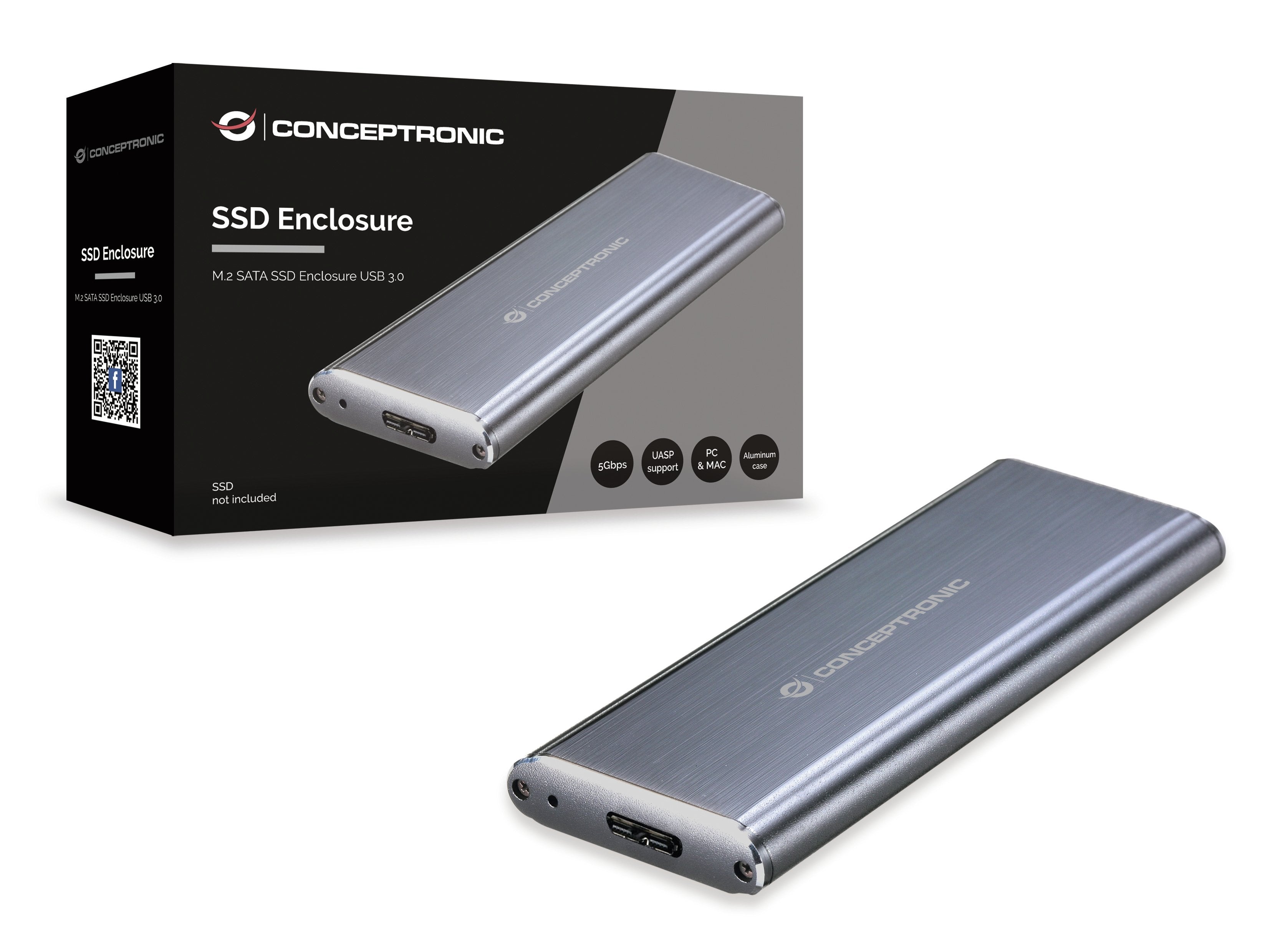EAN 4015867222799 - Conceptronic DDE03G caja para disco duro externo Caja externa para unidad de estado sólido (SSD) Gris M.2 imagen 4