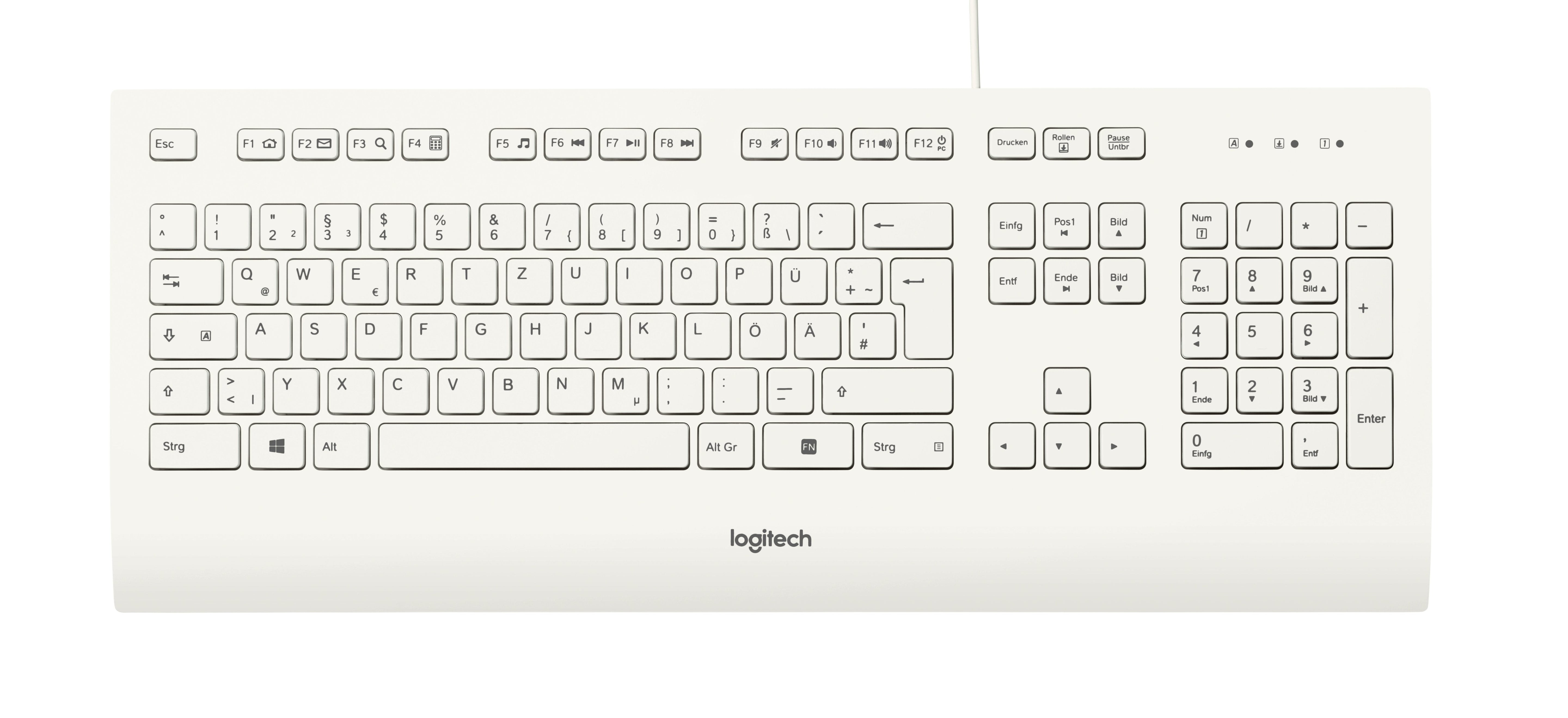 Logitech Teclado K280e Qwertz (Aleman) Usb Blanco 920-008319